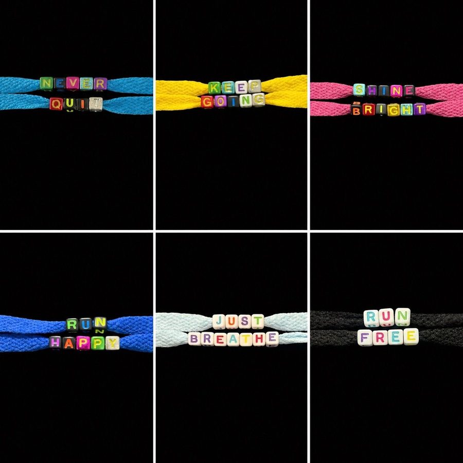 Stride Strong mantra laces